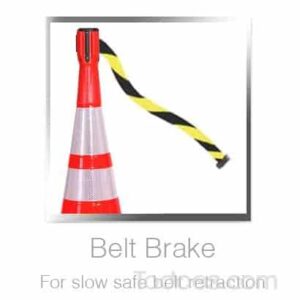 Transform your ordinary traffic cones into a temporary barrier with the ConePro 500 retractable belt cone topper.