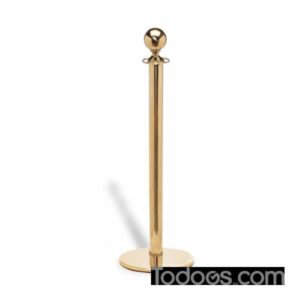 Elegance Rope Barrier Metal Stanchion - Ball Top adds sophistication to any environment.