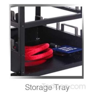 Stanchion storage cart - 18 post storage capacity and built to fit through all standard door and passage ways. Heavy duty steel construction.