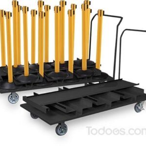 Portable crowd barriers - Stanchion Cart vertical Storage