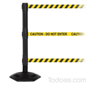 This retractable stanchion - WeatherMaster Triple 250 - is designed for busy places such as subways, airports, departmental stores et al