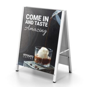 A frame sign holder is a perfect tool for Realtors as well as small businesses. Real estate sidewalk signs are a great way to maximize your visibility.