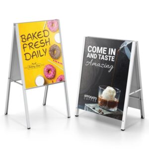A frame sign holder | the Outdoor A Frame has a number of upgrades for enhanced stability outdoors | Sandwich Board Style Messaging