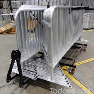 Signs and barricades -Steel barrier Pull Cart