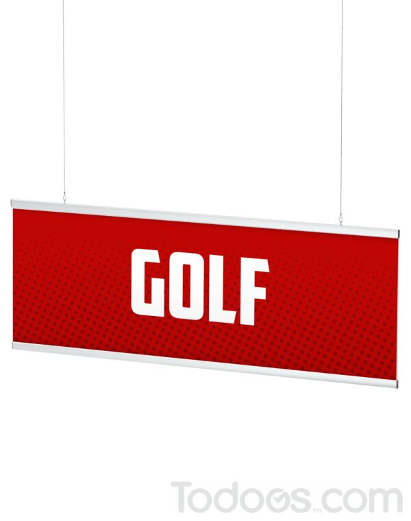 halo straight rails with golf sign