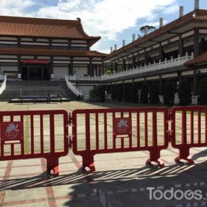 plastic barricades Installed in Resort