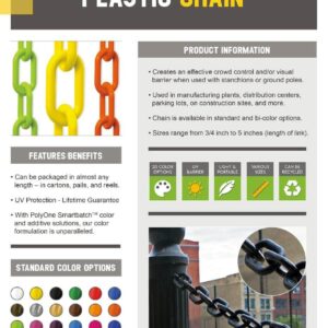 1.5 Inch Plastic Chain - 25 Feet Information