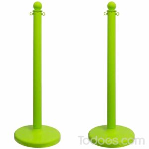 2.5 Inch Diameter Plastic Stanchion Safety Green Color