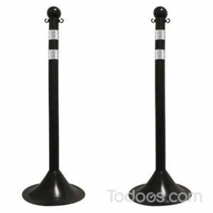 Reflective Striped Outdoor stanchions conveniently maintain access control in all areas of your facility, indoor and out.