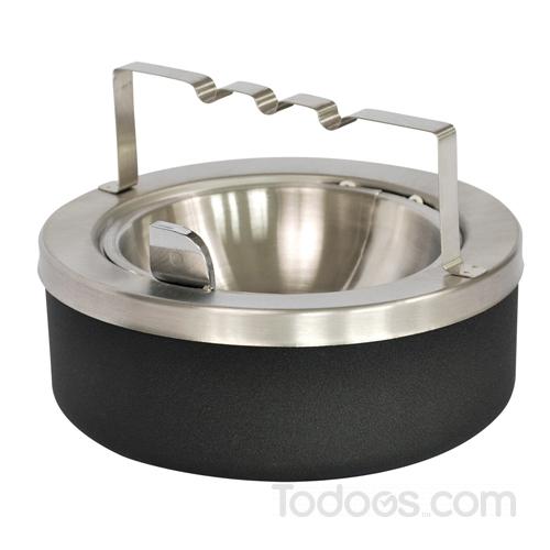 Ashtray with Stainless Steel Flip Top for Smoking and Ash Management