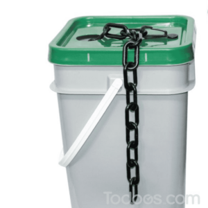 Black Plastic Barrier Chain In a Pail