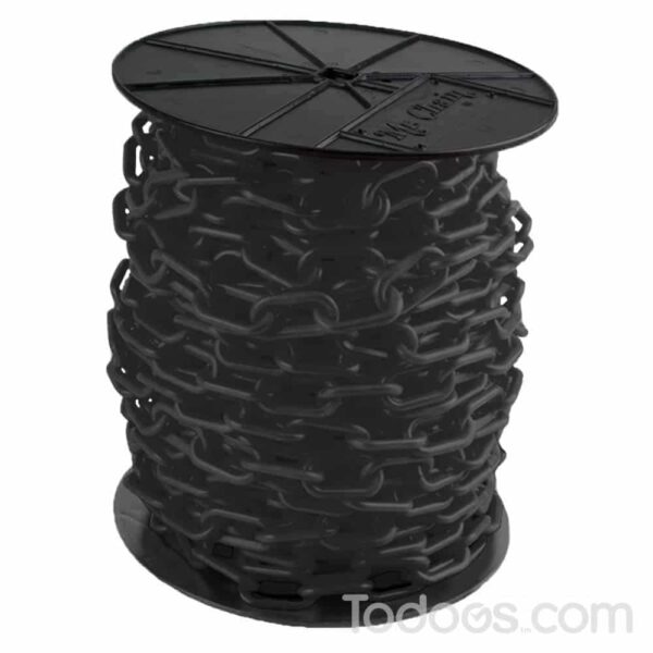 Black Plastic Chain Sold on a Reel for Long Term Use and Easy Storage