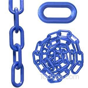 Blue Colored Plastic Barrier Chain