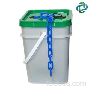 Blue Plastic Barrier Chain In a Pail