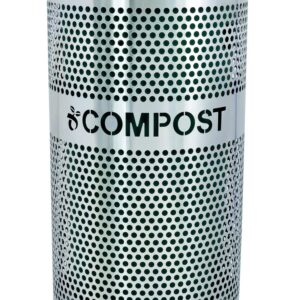 Increase sanitation and easily dispose of compostable items with this perforated stainless steel Compost Bin