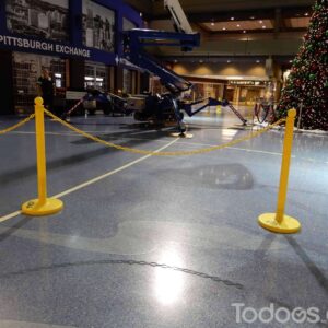 Our 2.5-inch diameter plastic stanchions are ideal for indoor or outdoor plastic chain barriers.