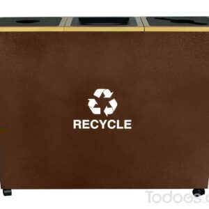 Metro Collection 3 Section Garbage Can | Stream Tapered Receptacle