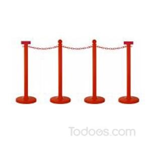 2.5" Diameter Plastic Stanchions (4 pack) and 30' Chain Kit + Bonus 2 Sign Adapters