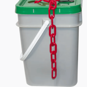 Red Plastic Chain - Sold in a Pail for Easy Storage