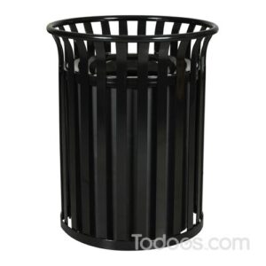 Weather Resistant, Heavy Duty Outdoor Metal Trash Can
