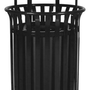 Outdoor Metal Trash Can with Lid
