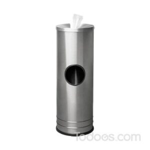 Satin Stainless Steel Sanitizing Wipe Dispenser compliments any environment with easy dispensing of wipes