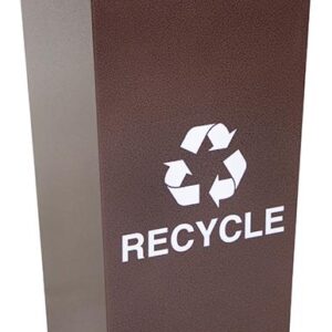 This 2 compartment indoor trash can is made up of two 18 gallon cans, which allows for easy and clean separation of recyclables.