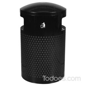 Landscape Series Outdoor Metal Trash Can with Lid - 40 Gallon
