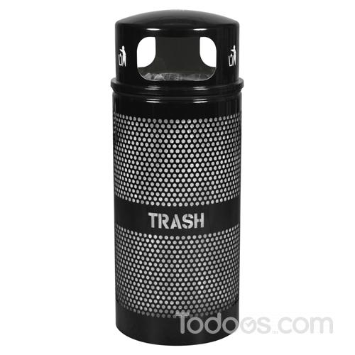 Perforated Trash Receptacle for sparkling clean outdoors! Call us!