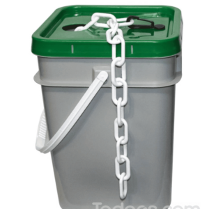 White Plastic Chain - Sold in a Pail for Easy Storage