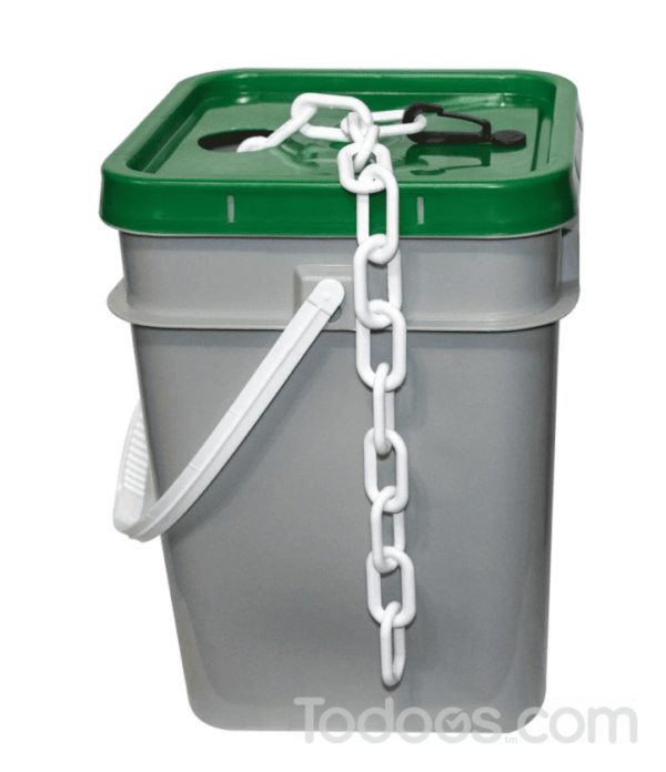 White Plastic Chain - Sold in a Pail for Easy Storage