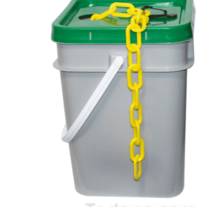 Yellow Plastic Barrier Chain In a Pail.