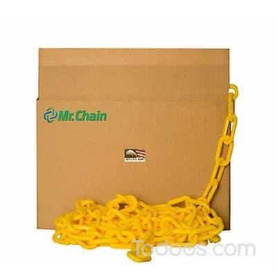 Yellow Plastic Chain in Bulk - 100 ft or 500 ft Box