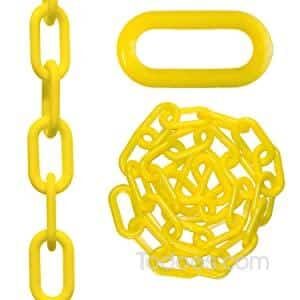 Versatile plastic chain creates a strong visual barrier to protect people and property