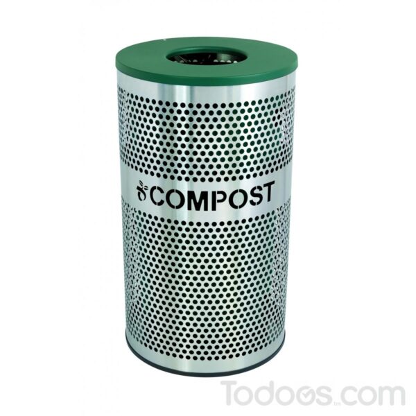 Perforated Stainless Steel Compost Receptacle