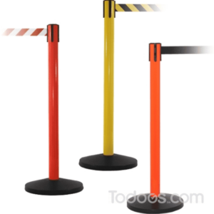 crowd control pole Steel Retractable Belt Barrier in multiple colors