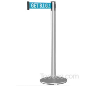 Increase Your Queue Line Visibility with Our NEW 3 Inch Belt Crowd Control Stanchion.
