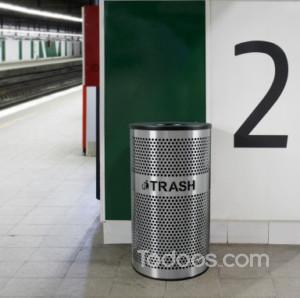 Perforated Stainless Steel Waste Receptacle