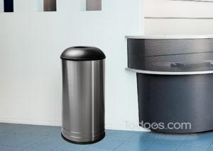 International Collection Stainless Steel Dome Top Waste Receptacle