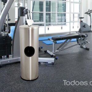 sanitizing wipe dispenser in a gym