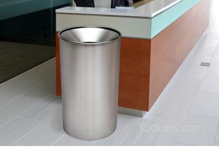 33-Gallon Venue Series Waste Bin in Stainless Steel