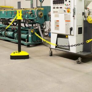 The X-Treme Heavy Duty stanchion was designed for heavy-duty industrial use. This plastic stanchion is ideal for use in warehouses.