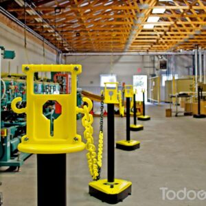X-Treme Duty Stanchion In A warehouse