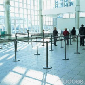 Restrict unauthorized access to your people and assets with the Tensabarrier 889 advance metal belt stanchions