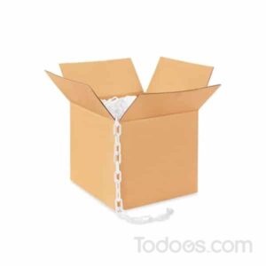 1.5” Diameter Plastic Barrier Chain 100’ - In a Box