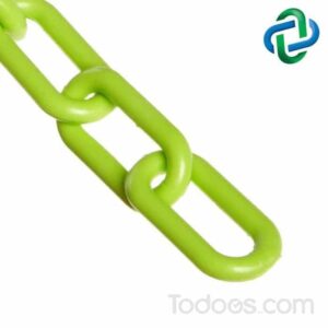 1.5” Diameter Plastic Barrier Chain 100 Feet In Safety Green