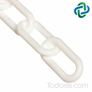 1.5” Diameter Plastic Barrier Chain 100 Feet In White