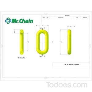 1.5” Diameter Bi-Color Plastic Barrier Chain 100’ - In a Box