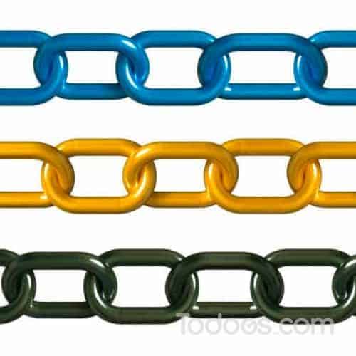 2 Diameter Heavy Duty Plastic Barrier Chain 100' - On a Reel