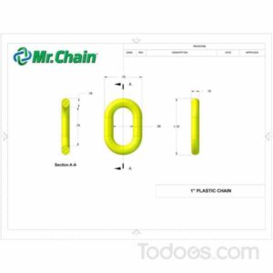 1” Diameter Bi-Color Plastic Barrier Chain 100’ - In a Box